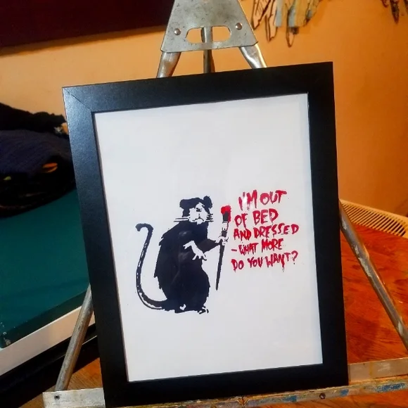 BANKSY RAT FRAME - Picture 2 of 2